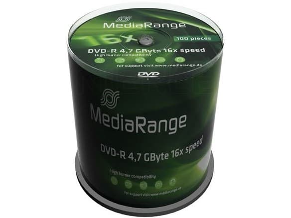MediaRange - 100 x DVD-R - 4,7 GB 16x - spindel