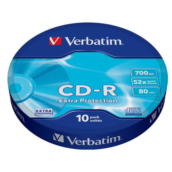 Verbatim - 10 x CD-R - 700 MB (80min) 52x - spindel