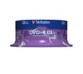 Pikkukuva 5 / 5: Verbatim DVD+R Double Layer 8x Matt Silver 25pk Spindle, DVD+R DL, 120 mm, Akseli, 25 kpl, 8,5 GB