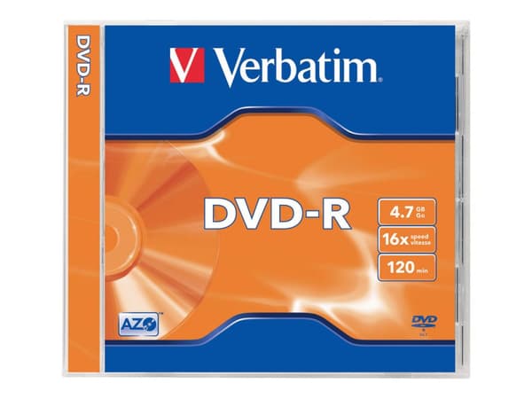Verbatim - 5 x DVD-R - 4.7 GB 16x - matt sølv - CD-eske