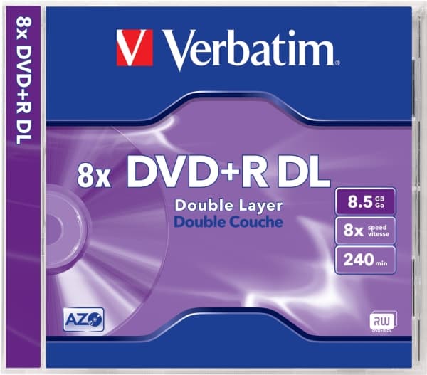 Verbatim - 5 x DVD+R DL - 8.5 GB (240 min) 8x - matt sølv - CD-eske