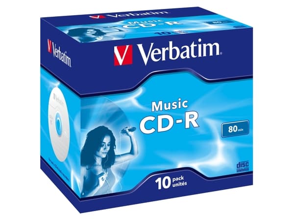Verbatim Music CD-R, 16x, CD-R, 700 MB, Kotelo, 10 kpl
