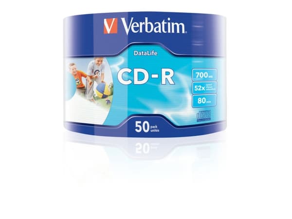 Verbatim DataLife - 50 x CD-R - 700 MB (80 min) 52x - skrivbar overflate - spindel
