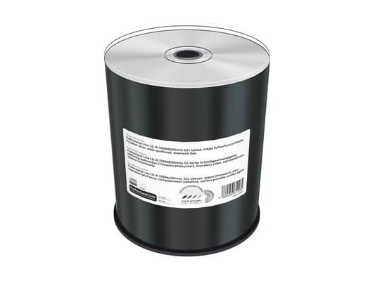 MediaRange Professional Line - 100 x CD-R - 700 MB (80 min) 52x - sølv - blekkstråleskrivbar overflate - spindel