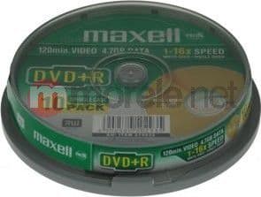 Maxell - 10 x DVD+R - 4,7 GB 8x - spindel