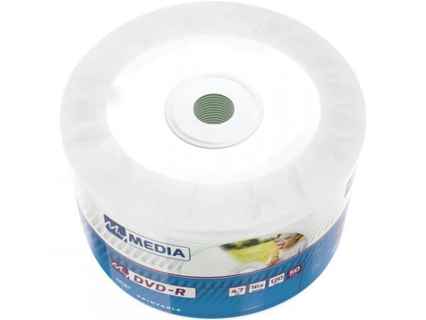 MyMedia - 50 x DVD-R - 4.7 GB (120 min) 16x - hvit - bred skrivbar overflate - murstein
