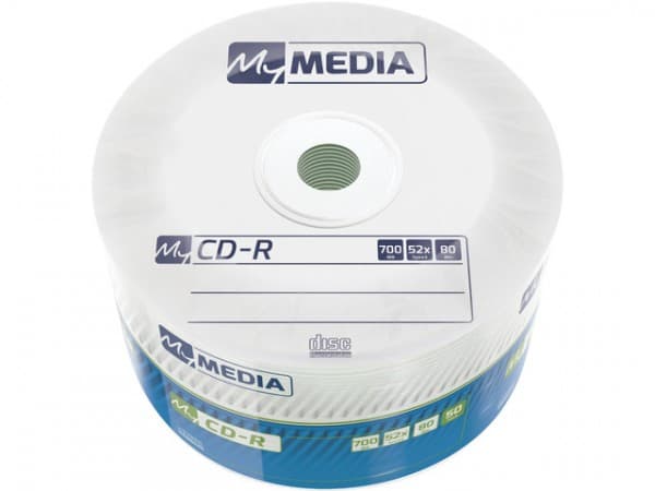 MyMedia - 50 x CD-R - 700 MB (80 min) 52x - matt sølvfarge - murstein