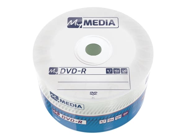 MyMedia - 50 x DVD-R - 4.7 GB (120 min) 16x - matt sølvfarge - murstein
