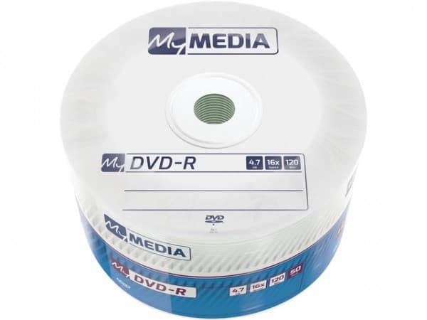 MyMedia - 50 x DVD-R - 4.7 GB (120 min) 16x - matt sølvfarge - murstein