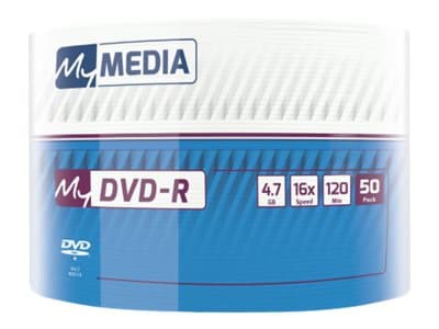 MyMedia - 50 x DVD-R - 4.7 GB (120 min) 16x - matt sølvfarge - murstein