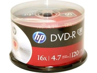 HP DME00070, DVD+R, 120 mm, Kakbox, 50 styck, 4,7 GB