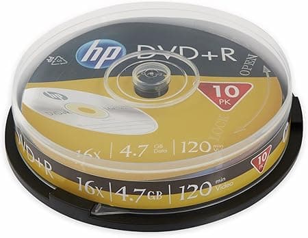 HP DVD+R 4.7 GB 16x 10 kpl (hDRE00027)