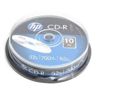HP CD-R 700 MB 52x 10 stykker (HPCD10)