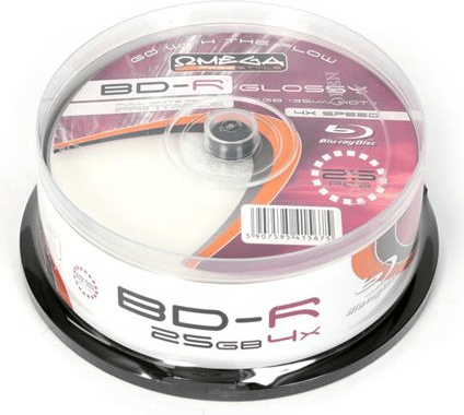 Omega BR-R 25GB 4x Printable, Cake 25 pcs (41567)