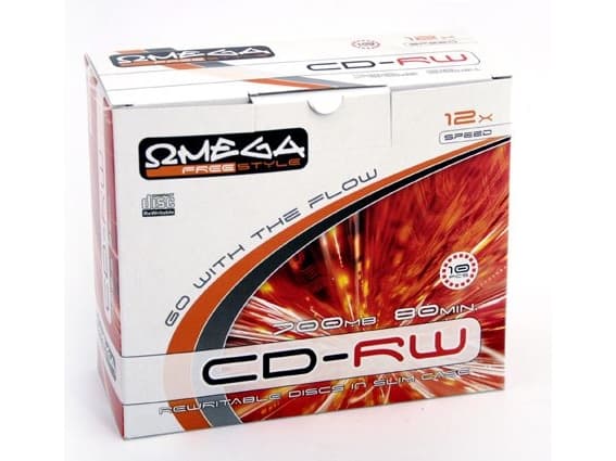 Omega FREESTYLE CD-RW 700MB 12X SLIM CASE * 10 (56242)