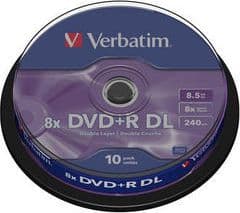 Verbatim DVD+R DL 8,5 GB 8x 10 stykker (V43666)