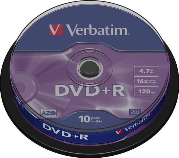 Verbatim DVD+R Matt Silver, DVD+R, 120 mm, Akseli, 10 kpl, 4,7 GB