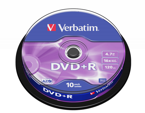 Verbatim DVD+R Matt Silver, DVD+R, 120 mm, Akseli, 10 kpl, 4,7 GB