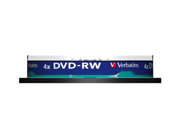 Verbatim DataLifePlus - 10 x DVD-RW - 4.7 GB 4x - matt sølv - spindel