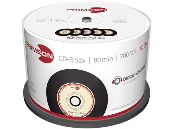 Primeon 2761108, 52X, CD-R, 120 mm, 700 MB, Kakbox, 50 styck