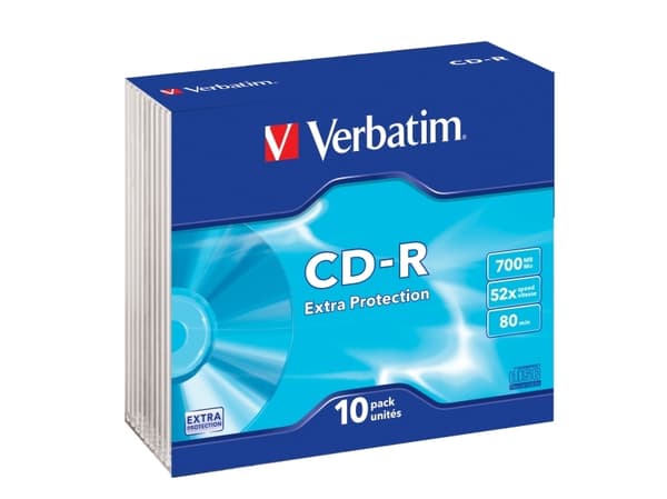 Verbatim - 10 x CD-R - 700 MB (80 min) 52x - smalt cover