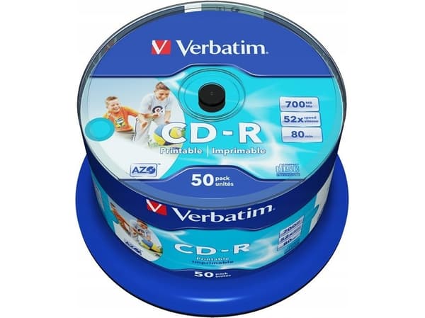 Verbatim Verbatim CD-R | 700MB | x50 | cakebox 50 szt. Printable