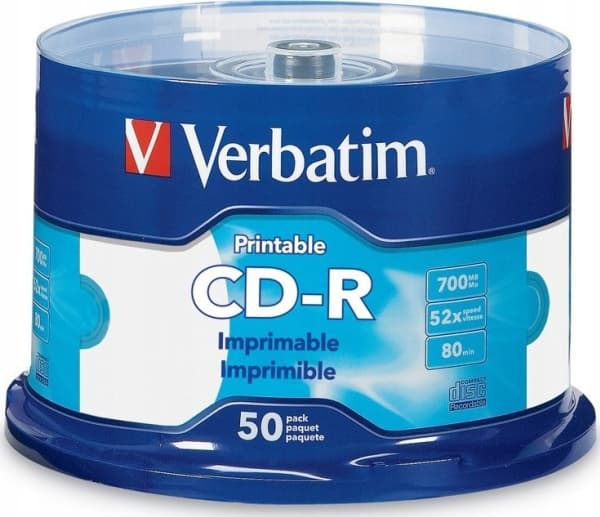Verbatim Verbatim CD-R | 700MB | x50 | cakebox 50 szt. Printable