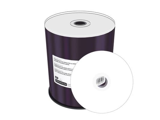 MediaRange MRPL607-C, DVD+R DL, 120 mm, Utskriftsbar, Kakeboks, 100 stykker, 8,5 GB