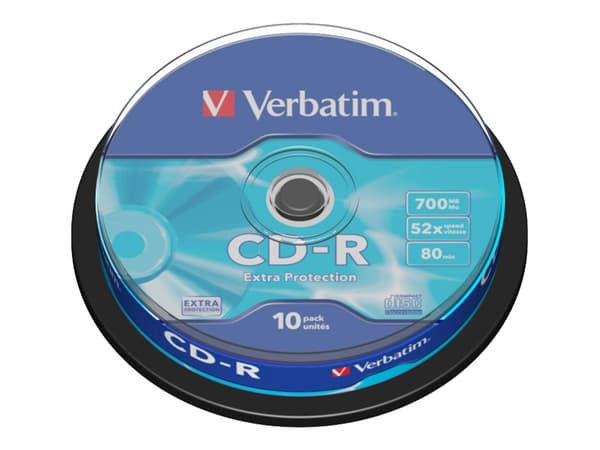 Verbatim - 10 x CD-R - 700 MB (80min) 52x - spindel