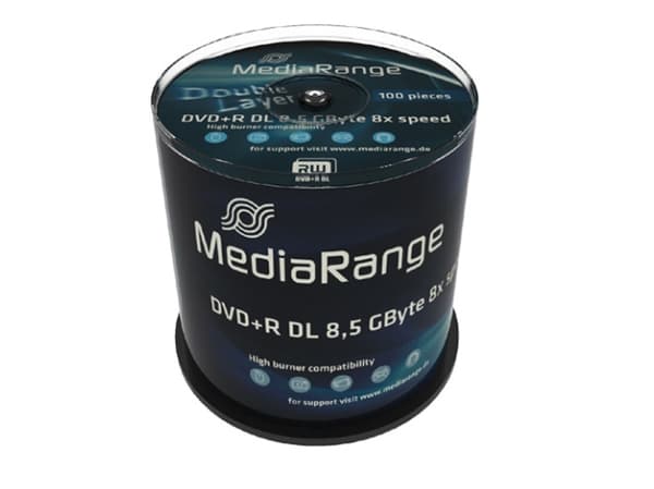 MediaRange - 100 x DVD+R DL - 8,5 GB 8x - spindel
