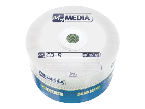 MyMedia - 50 x CD-R - 700 MB (80 min) 52x - matt sølvfarge - murstein