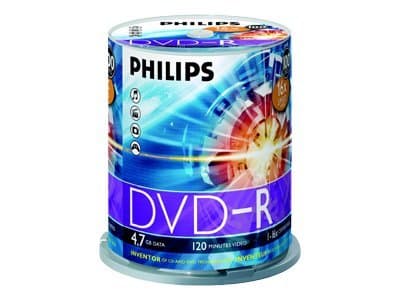 Philips DM4S6B00F - 100 x DVD-R - 4.7 GB (120 min) 16x - spindel