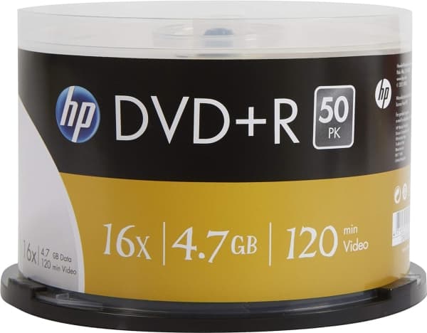 HP DRE00026, DVD+R, 120 mm, Kakbox, 50 styck, 4,7 GB