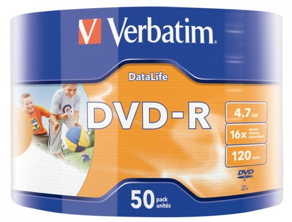 Verbatim 43793, DVD-R, 120 mm, Tulostettava, Akseli, 50 kpl, 4,7 GB