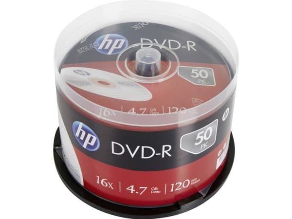 HP DME00025, DVD+R, 50 stykker, 4,7 GB