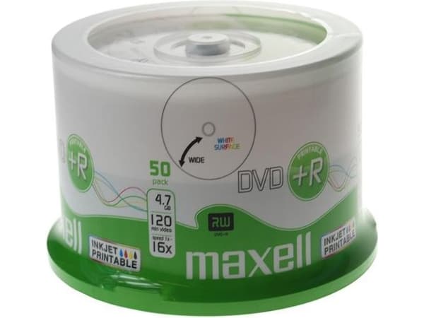 Maxell - 50 x DVD+R - 4.7 GB 16x - skrivbar overflate - spindel