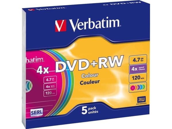 Verbatim DVD+RW/5/Slim 4.7GB 4x 43297