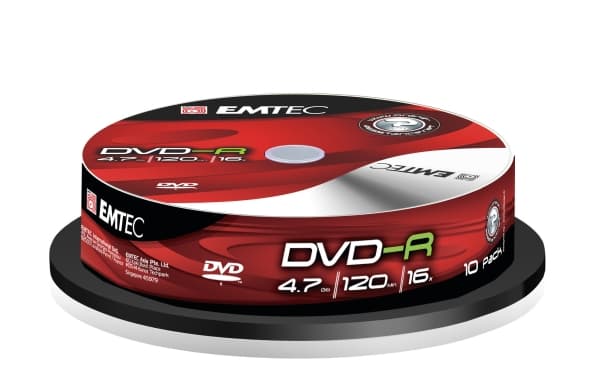Emtec EKOVRG471016CB, DVD-R, 120 mm, Kakbox, 10 styck, 4,7 GB