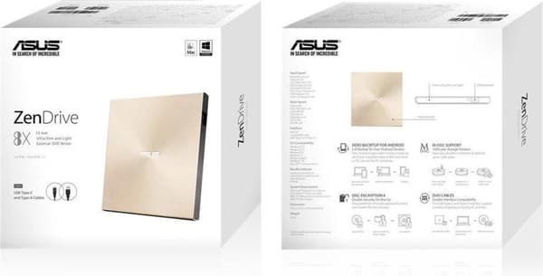 ASUS ZenDrive U9M optisk skivenhet DVD±RW Gold