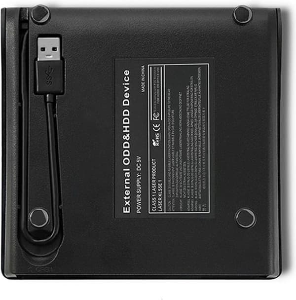 Qoltec 51857 Extern DVD-RW-inspelare | USB 3:0 | Svart