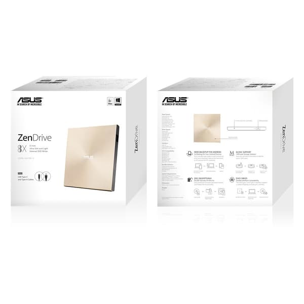 ASUS ZenDrive U9M optinen levyasema DVD±RW Gold