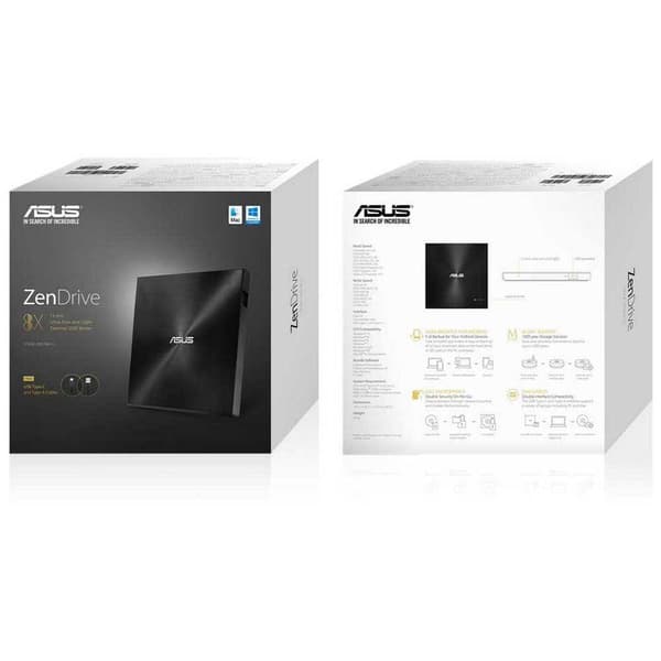 Asus Extern Usb-inspelare Sdrw-08u9m-u Svart