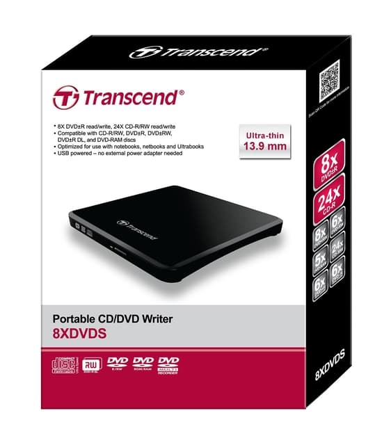 Transcend Portable DVD Writer Black