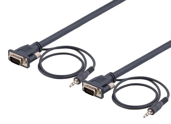 Monitor cable HD15 ma-ma, 1m, 1920x1200 60Hz, 3.5mm audio