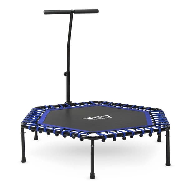 Fitness trampolin med håndtag 127 cm Neo-Sport - sekskantet blå