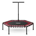 Miniatyrbillede 3 af 8: Fitness trampolin med håndtag 127 cm Neo-Sport - sekskantet rød