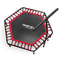 Miniatyrbillede 6 af 8: Fitness trampolin med håndtag 127 cm Neo-Sport - sekskantet rød