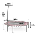 Miniatyrbillede 8 af 8: Fitness trampolin med håndtag 127 cm Neo-Sport - sekskantet rød