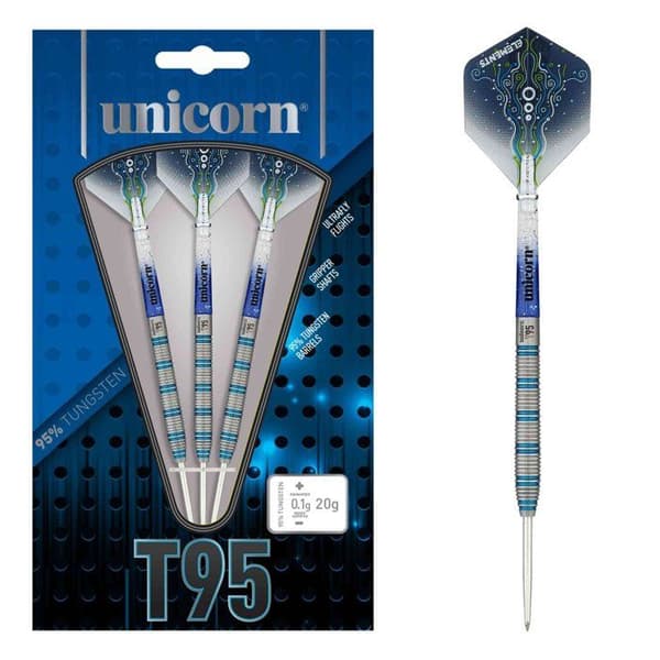 Unicorn dart Core XL T95 stålspets 22g volfram silver