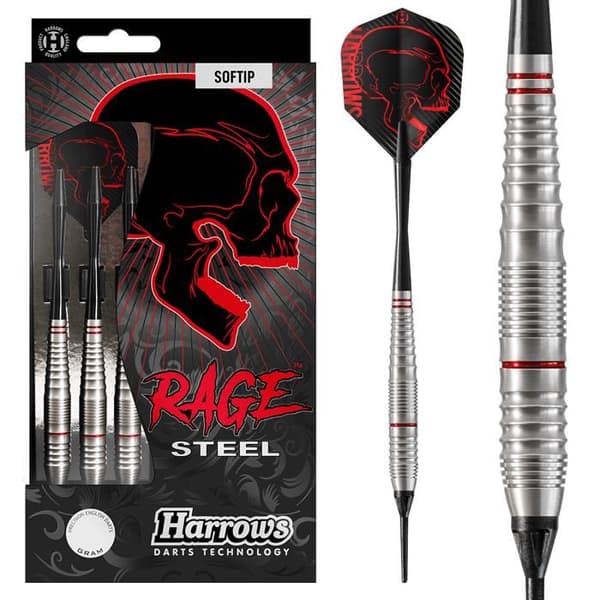 Harrows Rage Steel Soft Tip - Dartspets i Plast